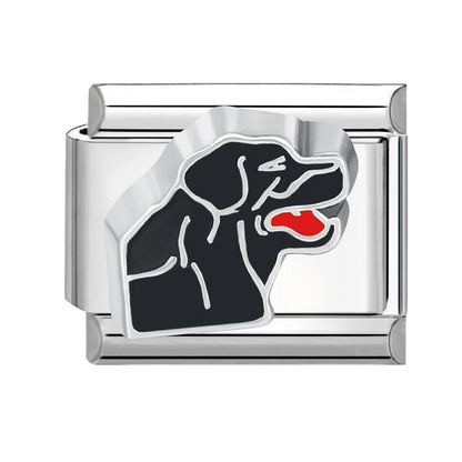 Cute Dog Bulldog Border Collie Corgi Husky Charms Italian Links Fit 9Mm Stainless Steel Bracelet Making Jewelry Gifts Diy